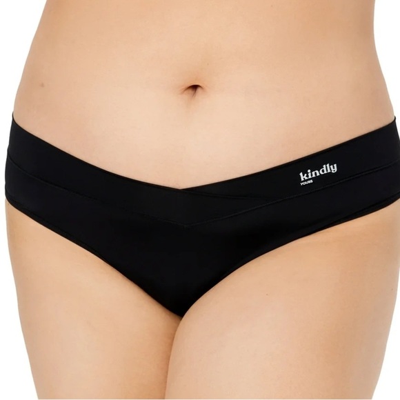 Kindly Yours Women's So Comfy Crossover Waist Thong Panties - Picture 2 of 5